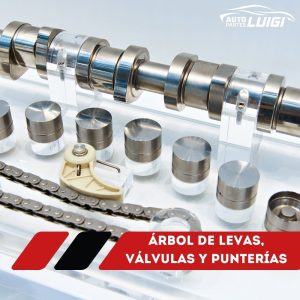 Árbol de levas, Válvulas y Punterías